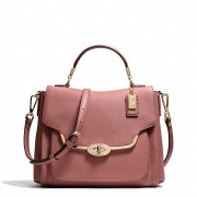 MADISON SMALL SADIE FLAP SATCHEL IN SAFFIANO LEATHER (Coach) 代購